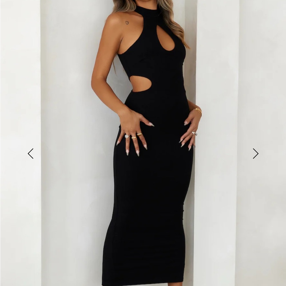Hello Molly- look at her black midi dress